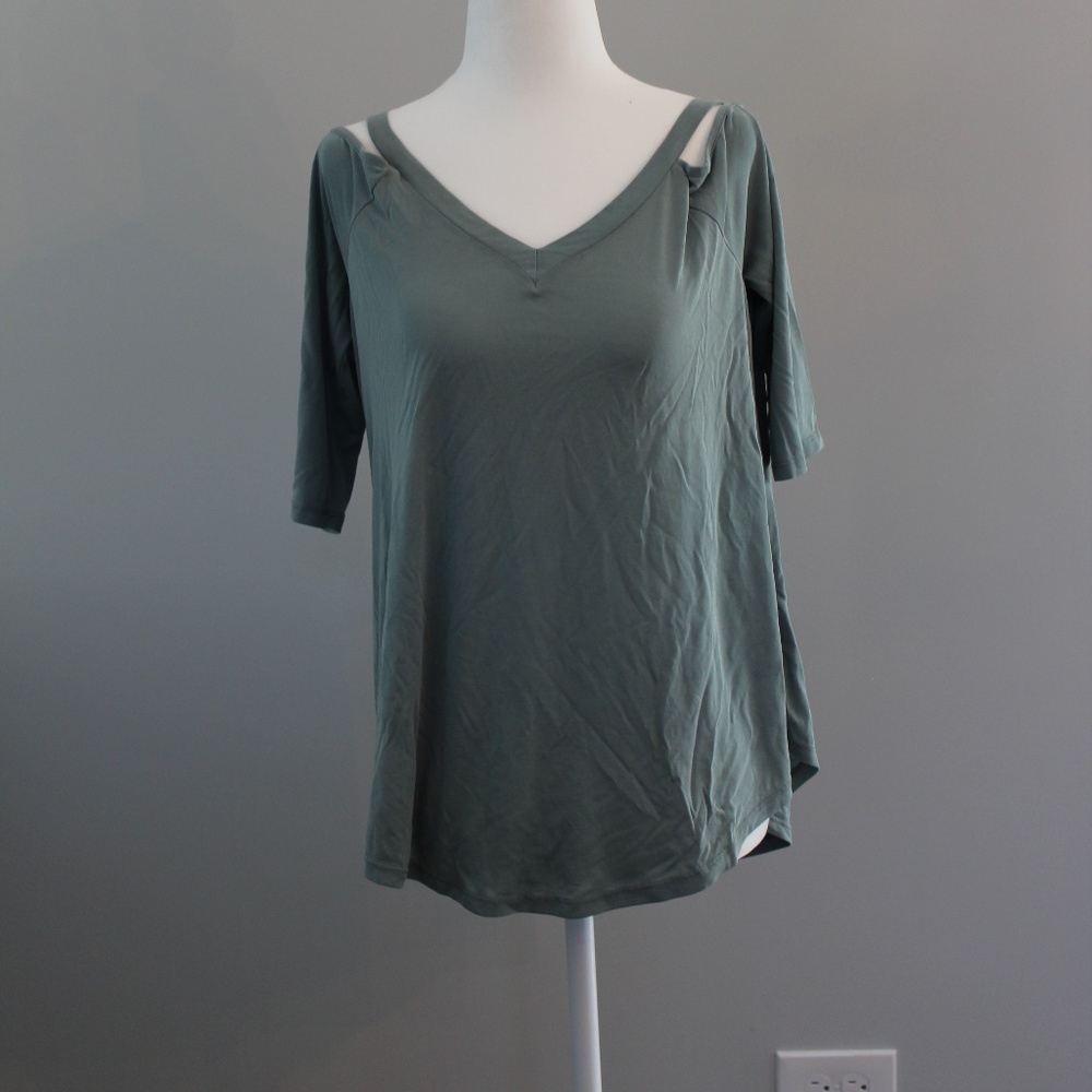 Mint Green Sienna Sky Cold Shoulder Top
